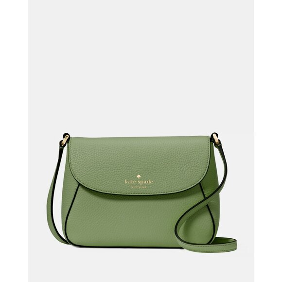New Kate Spade Monica Small Flap Crossbody bag Pebble Leather Cedar Stand - Picture 1 of 6